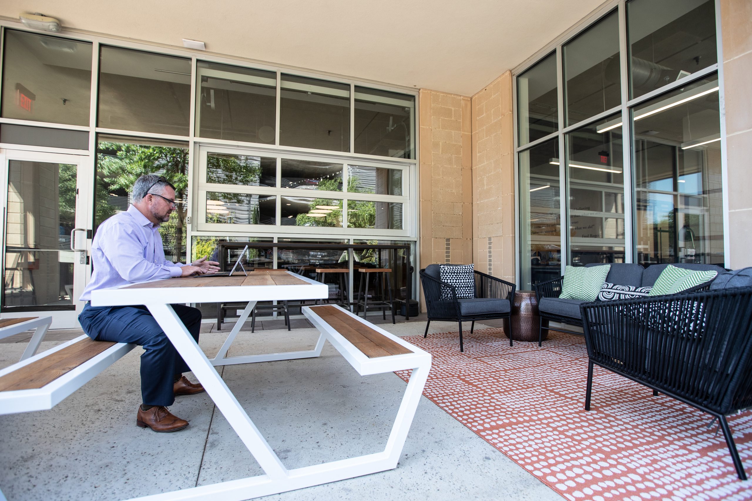 Outdoor patio and workspace