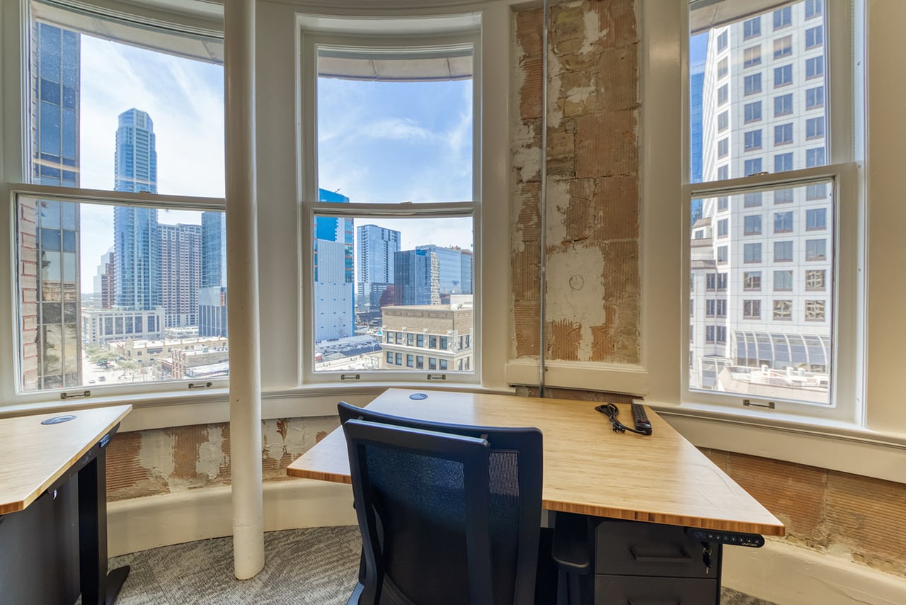 Private offices with downtown views