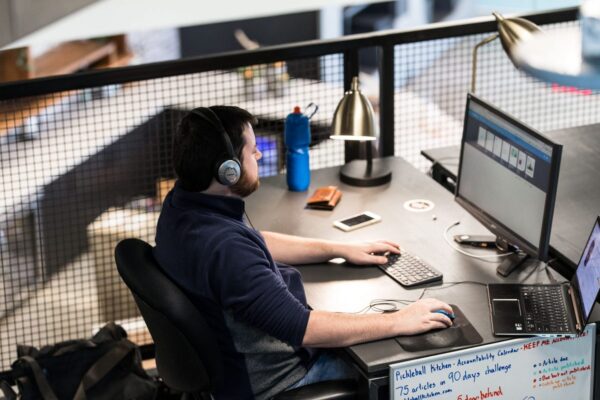 Open plan of dedicated desks