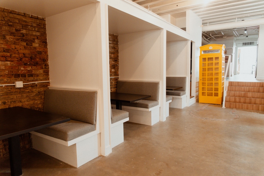 Heads-down booths for focus